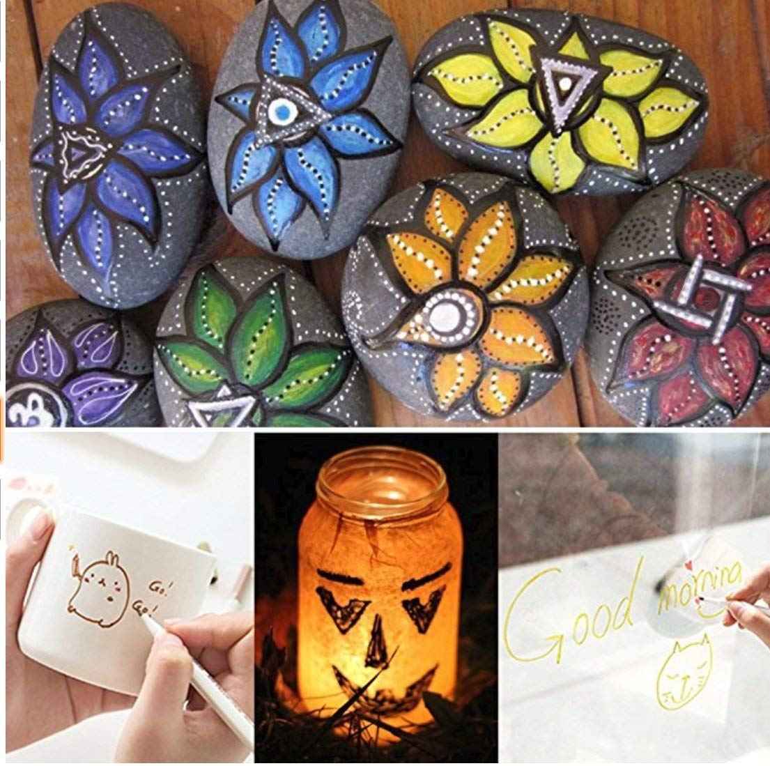 STA 10 Colors Metallic Marker Pens Fine Tip for DIY Photo Album,Scrapbooking,Card Marking - TTpen