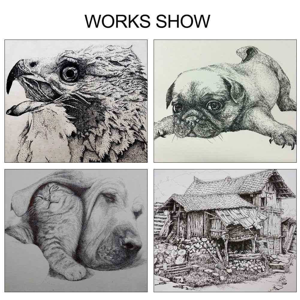 STA 9 Fineliner Black Ink for Art Technical Drawing Writing Engineering Sketching Architecture Manga - TTpen