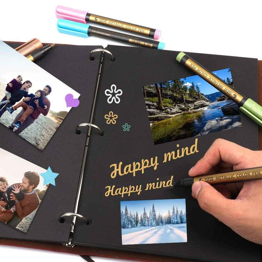 STA Metallic Marker 10 Colors for Scrapbooking Crafts Rock Painting Metal Ceramic Glass - TTpen