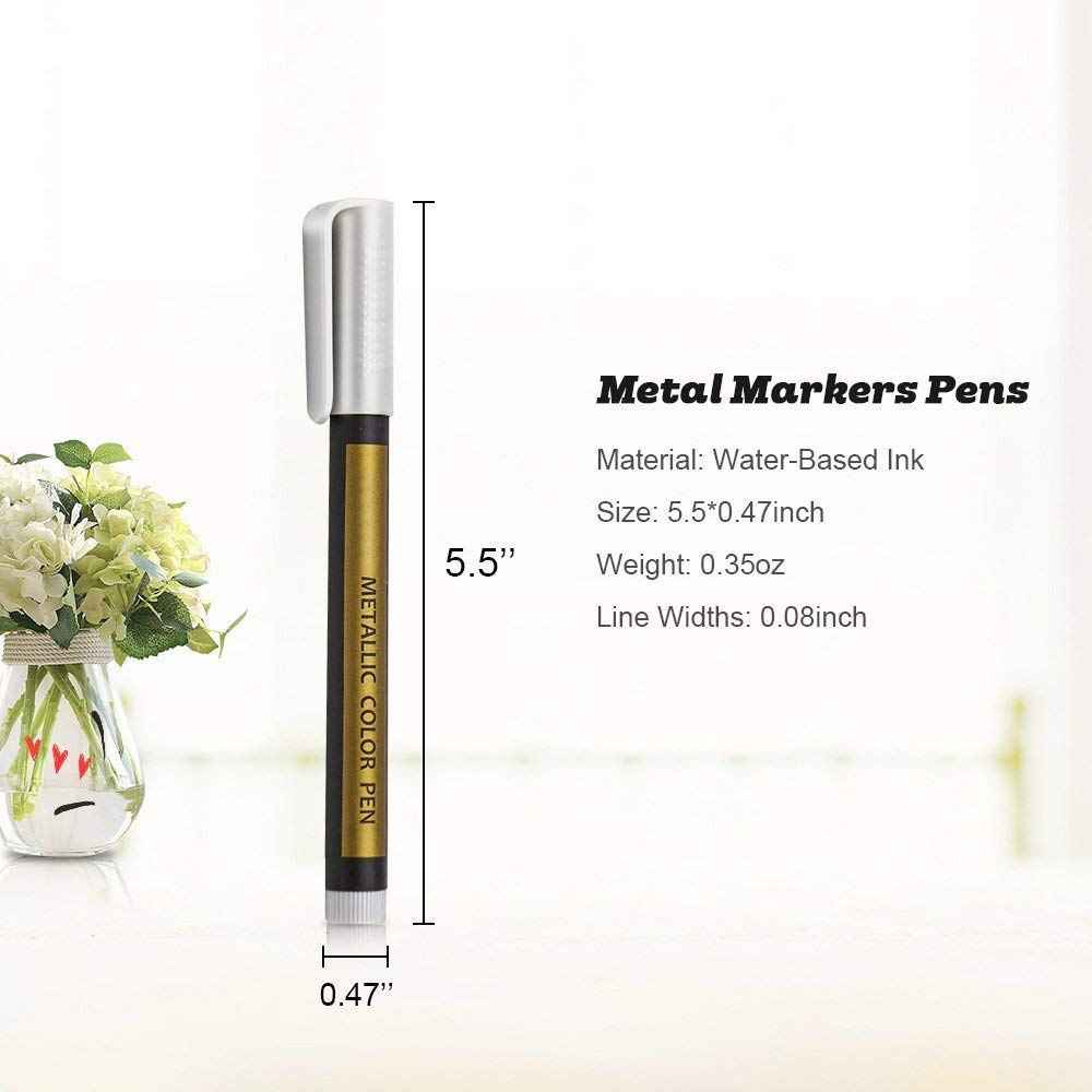 STA Metallic Marker 10 Colors for Scrapbooking Crafts Rock Painting Metal Ceramic Glass - TTpen