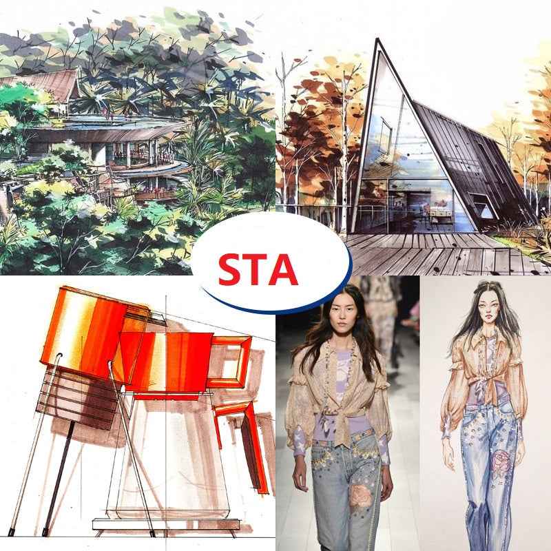 STA 9000 Pro Color Marker Plus,Classic 48/60/80/120 Colors with Carrying Box - TTpen