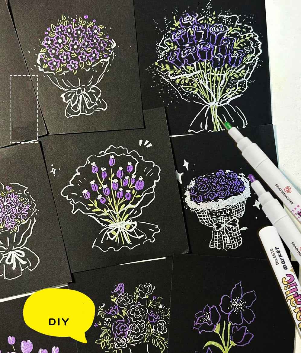 STA Graphmaster 6610 Metallic Markers, Art Supplies, 8 Colors