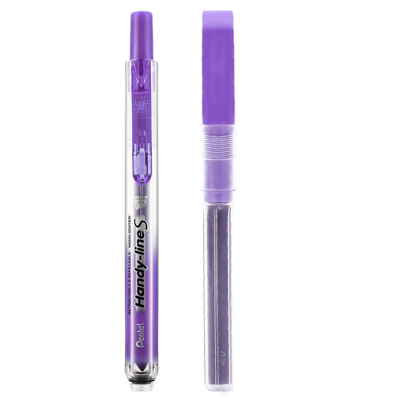 Pentel Handy-line S Retractable Highlighter with Refill, Chisel Tip Purple