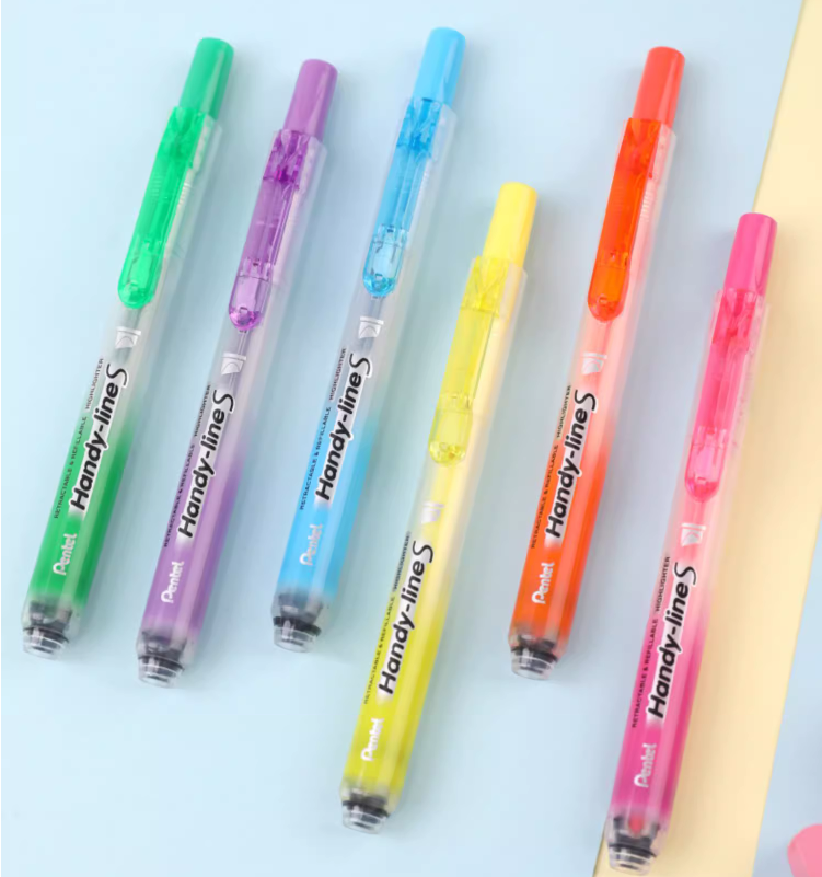 Pentel Handy-line S Retractable Highlighter with Refill, Chisel Tip