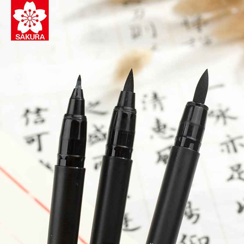 Sakura Pigma Professional Brush Pen - Black (3 Pack) - TTpen
