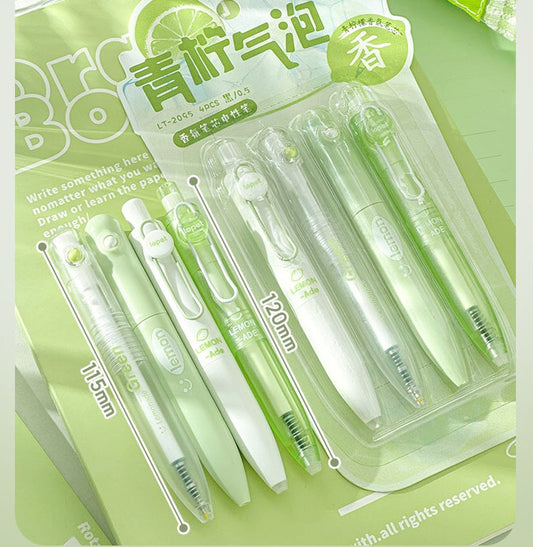 16Pcs Scented Retractable Twist Gel Ink Pens Pocket Size