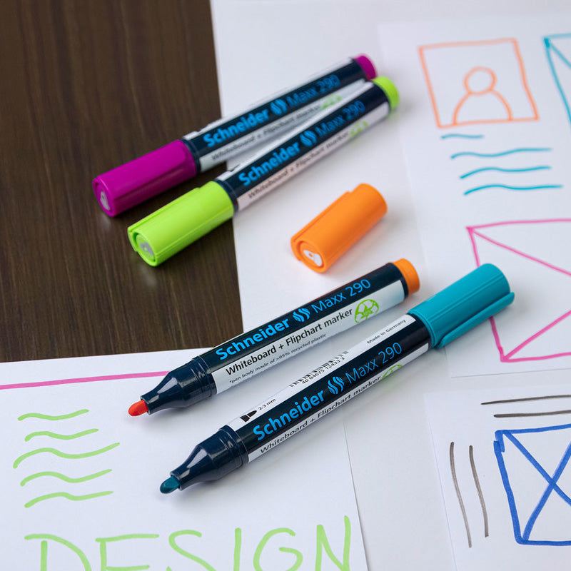 Schneider Maxx 290 Whiteboard Flipchart Marker 6 Pack