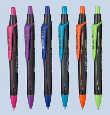 Schneider Reco Recycled Plastic Ballpoint Pen Black Ink 0.5mm 6 Pack