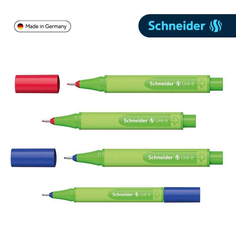 Schneider Link-It Fineliner with Stand-Up Case,0.4mm,16 Colors