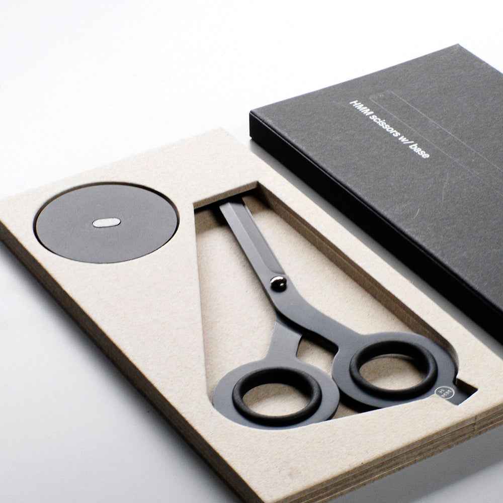 HMM Scissors with Base Black/Gold for Office