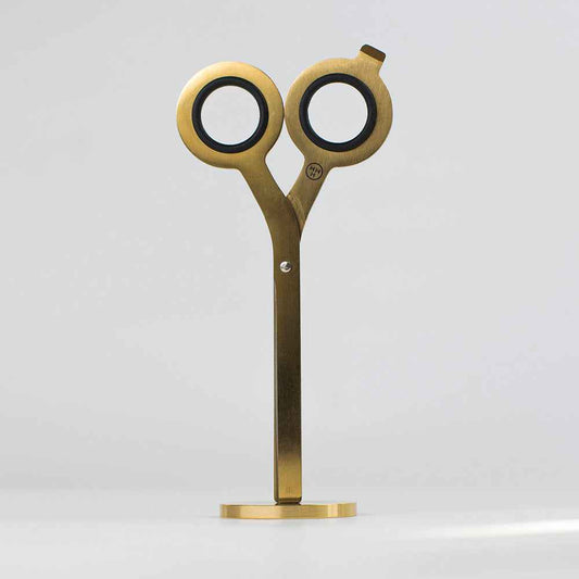 HMM Scissors with Base Black/Gold for Office