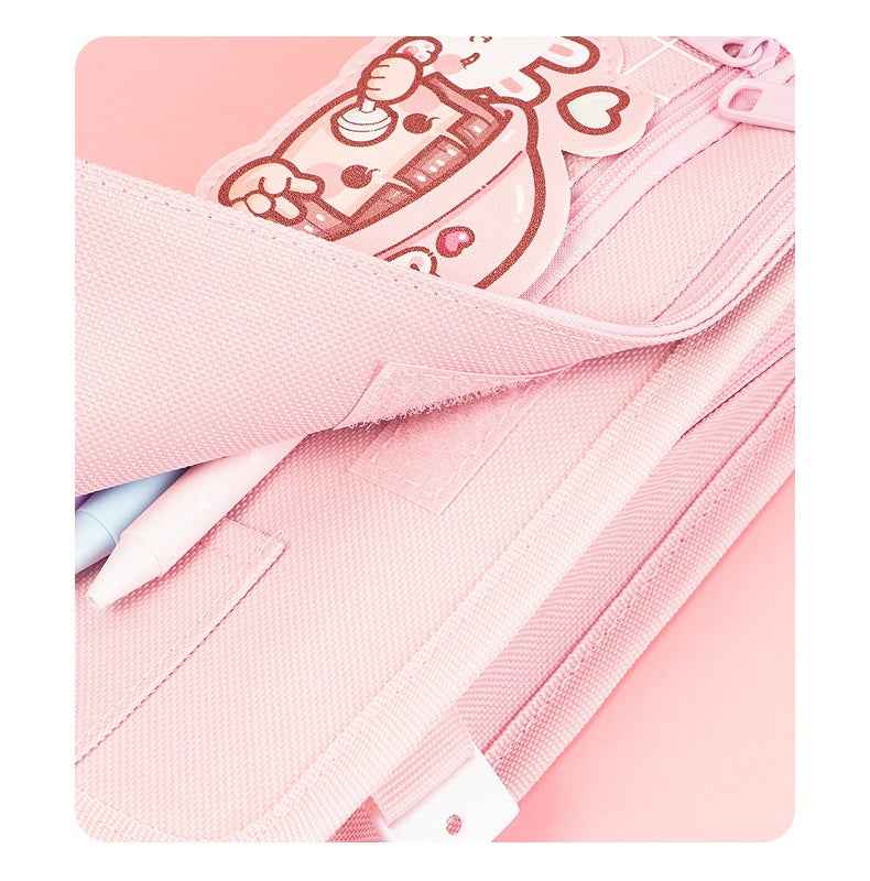 Small Mochi Large Capacity Pencil Case for Girls Cute Pink Purple