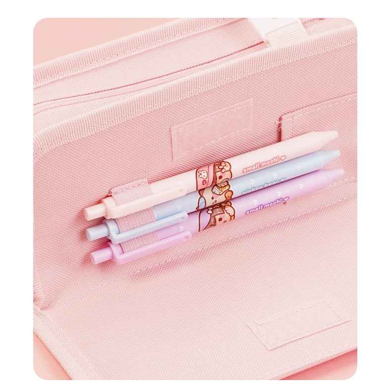 Small Mochi Large Capacity Pencil Case for Girls Cute Pink Purple