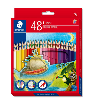 Staedtler Luna Wooden Coloured Pencil Set 12/24/36/48 Colors - TTpen