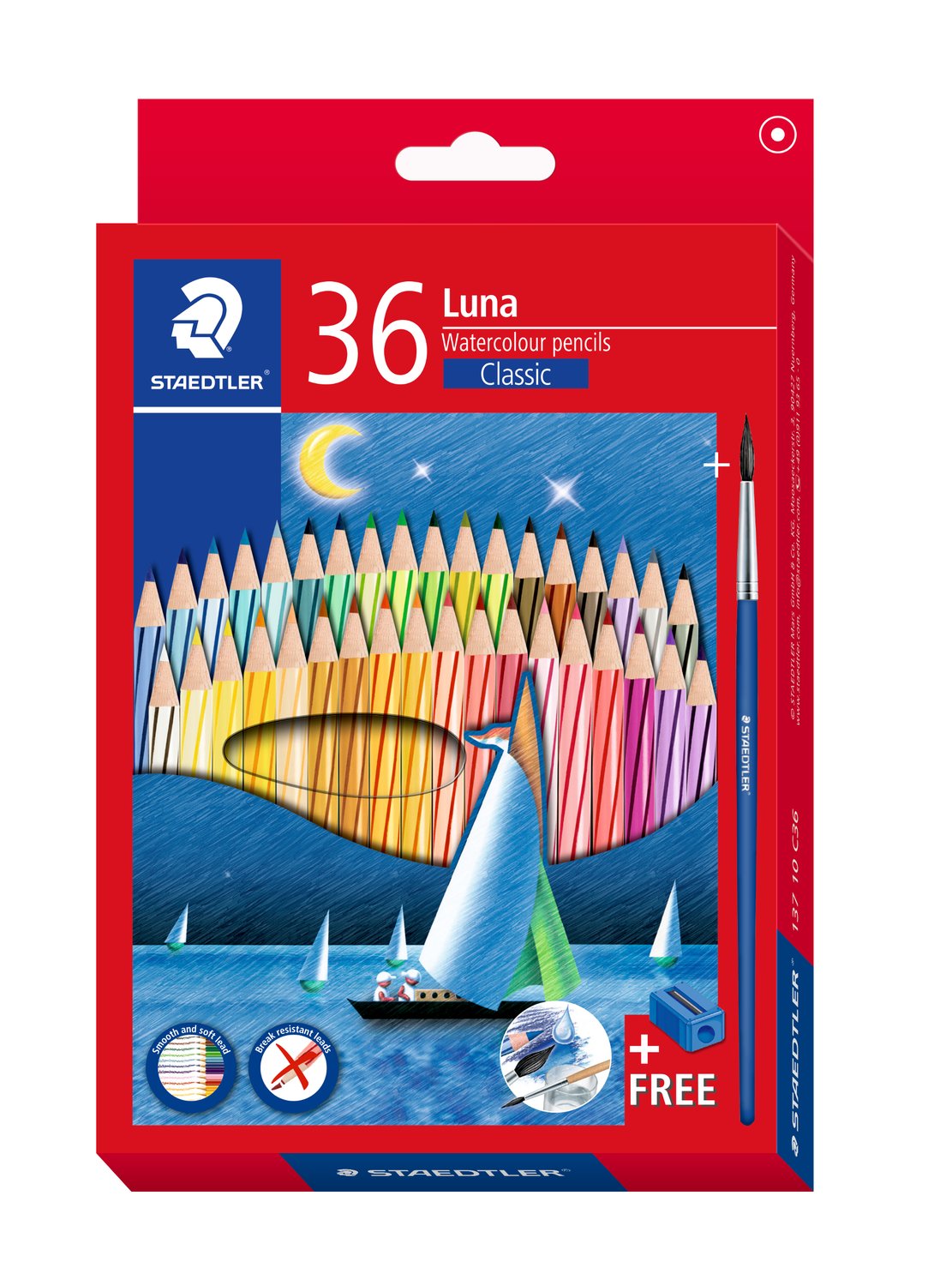 Staedtler Luna Wooden Watercolor Pencils Classic 12/24/36/48 Colors