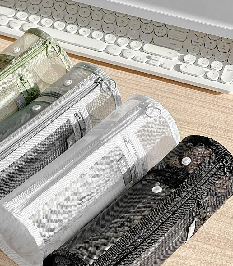 Minimalist Stand Mesh Pencil Case School Supplies for Students