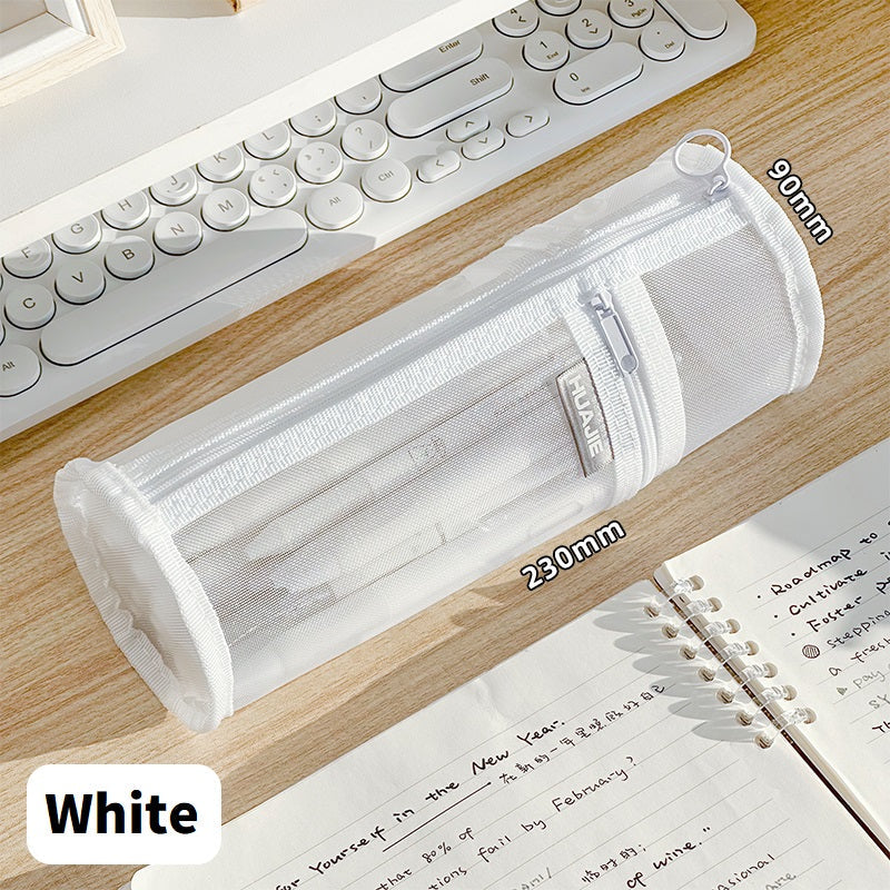 Minimalist Stand Mesh Pencil Case School Supplies for Students