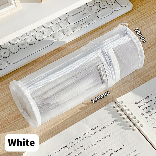 Minimalist Stand Mesh Pencil Case School Supplies for Students