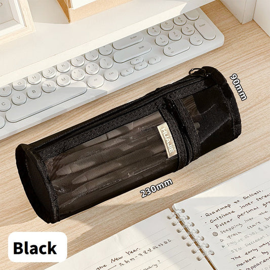 Minimalist Stand Mesh Pencil Case School Supplies for Students