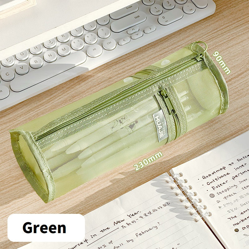 Minimalist Stand Mesh Pencil Case School Supplies for Students