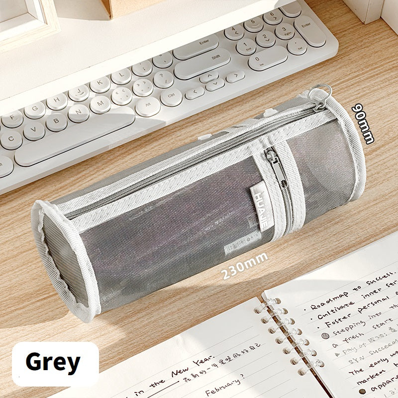 Minimalist Stand Mesh Pencil Case School Supplies for Students