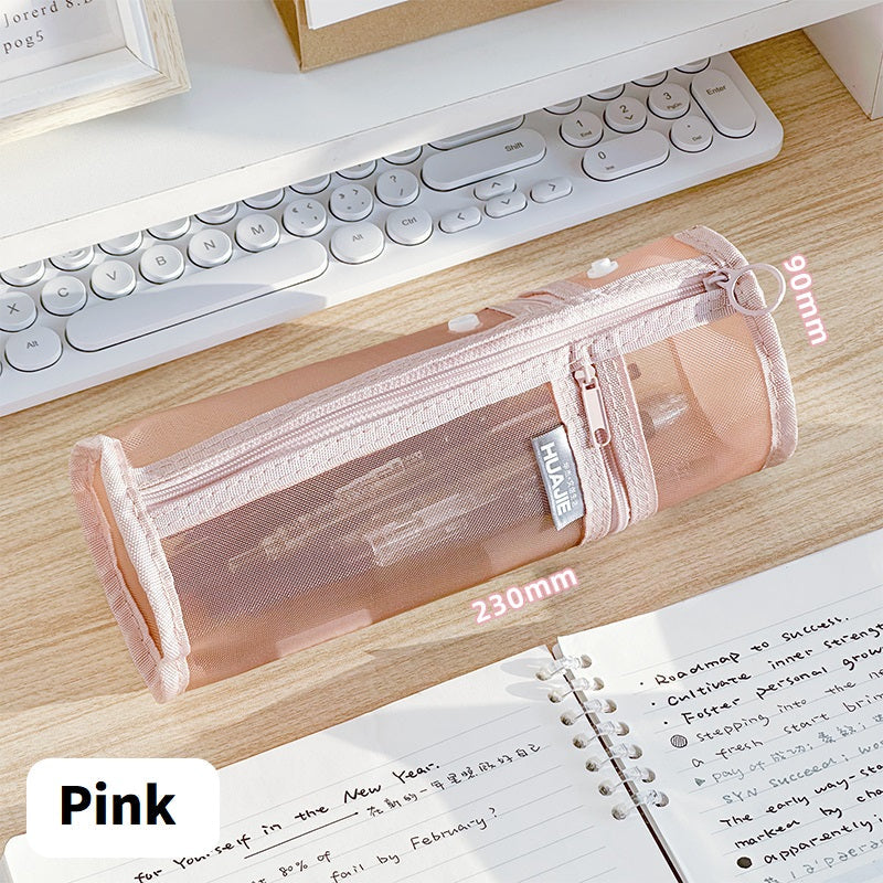 Minimalist Stand Mesh Pencil Case School Supplies for Students