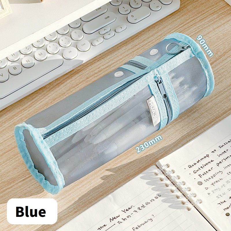 Minimalist Stand Mesh Pencil Case School Supplies for Students