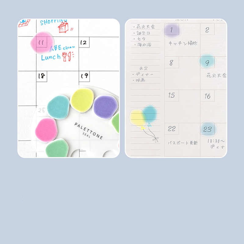 Sun-Star PALETTONE Stickers PET Paint Palette Style 70pcs - TTpen