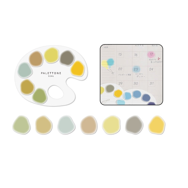 Sun-Star PALETTONE Stickers PET Paint Palette Style 70pcs - TTpen