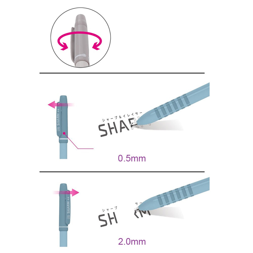Sunstar SHARM 2-in-1 Rotating Mechanical Pencil