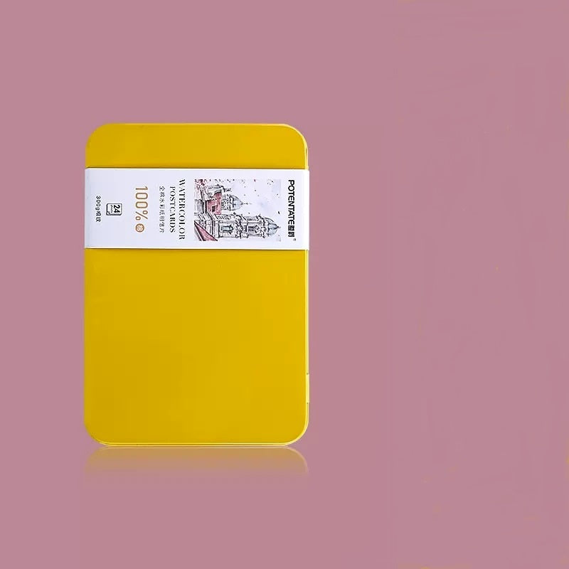 POTENTATE Blank Watercolor Paper Postcards,4"x6" 24 Sheets Coarse Grain