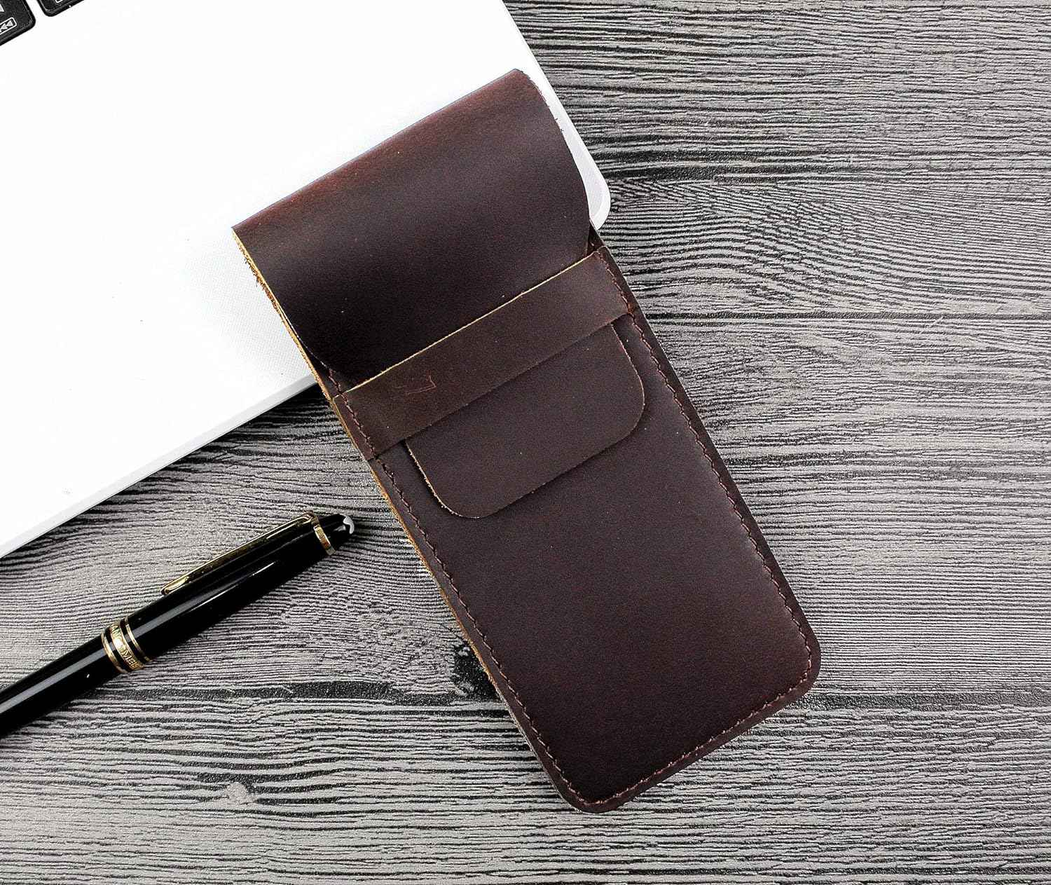 Leather Fountain Pen Pouch Case - TTpen