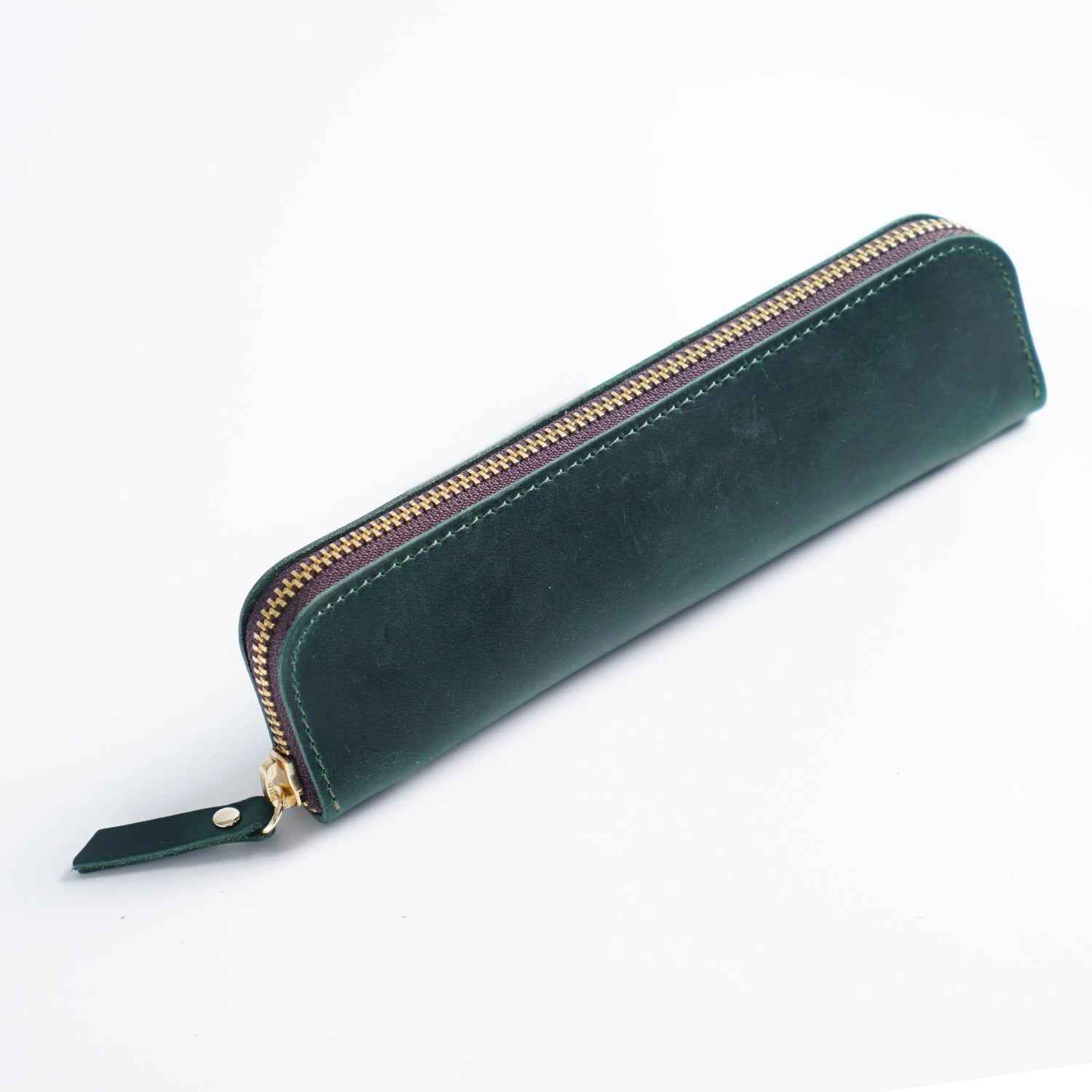 4 Divided Slots Zippered Leather Fountain Pen Case Pouch - TTpen