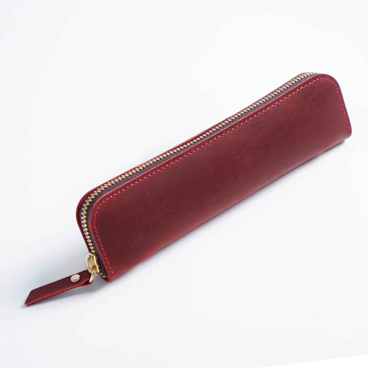 4 Divided Slots Zippered Leather Fountain Pen Case Pouch - TTpen
