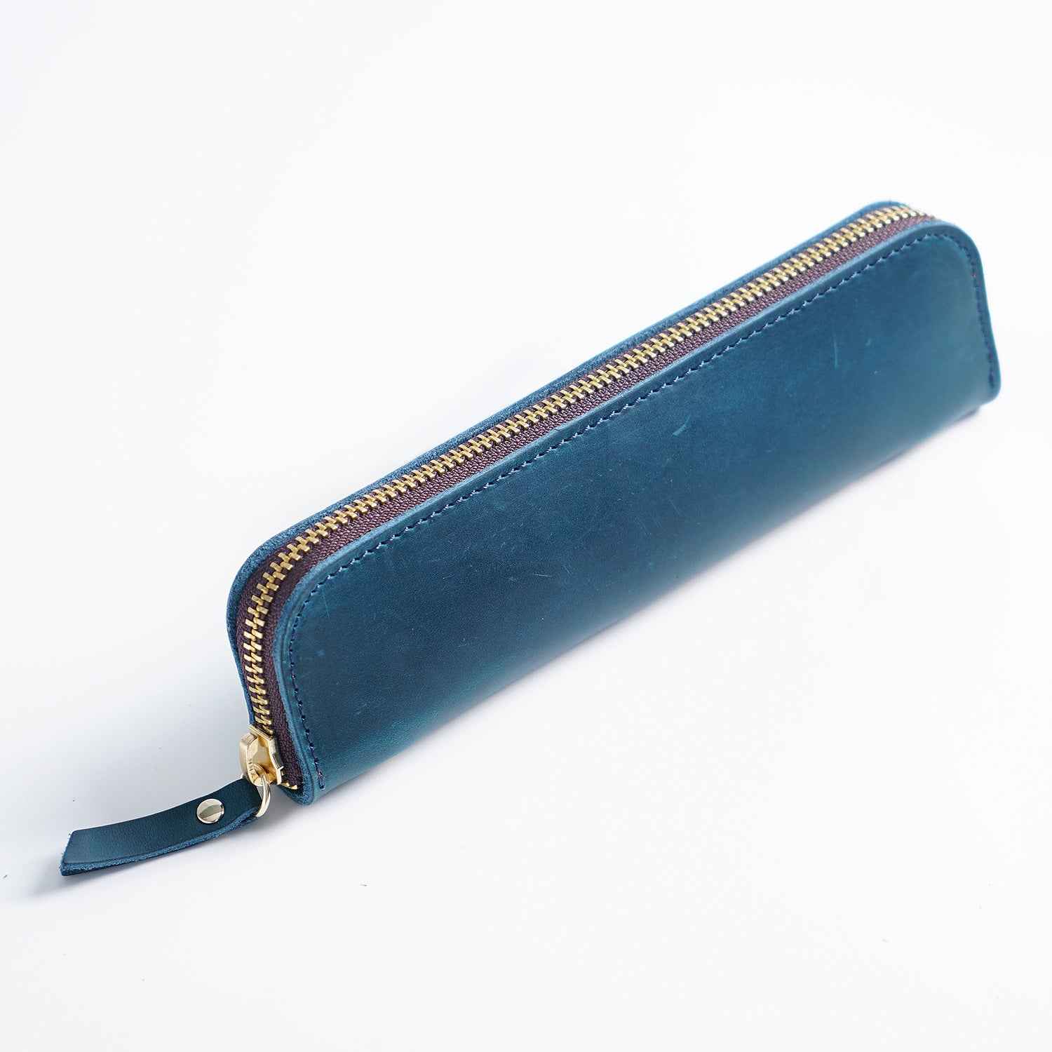4 Divided Slots Zippered Leather Fountain Pen Case Pouch - TTpen