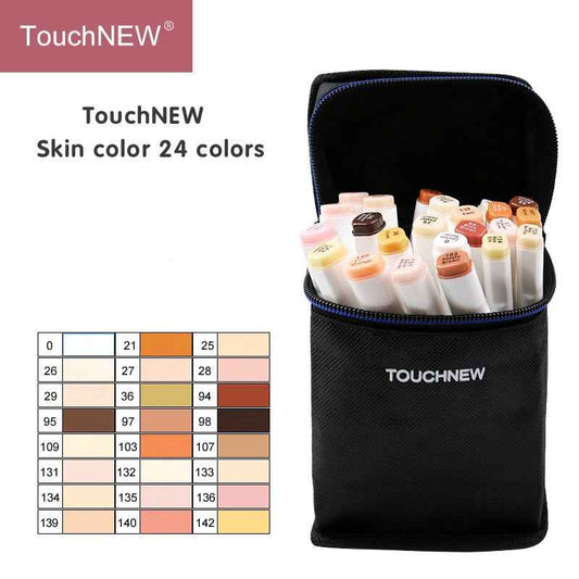 TOUCHNEW 24 Colors Skin Tone Art Alcohol Markers - TTpen