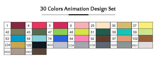TOUCHNEW 30 Color Alcohol Twin Markers Brush Tip - TTpen