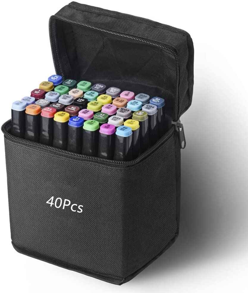 TOUCHNEW 40 Color Alcohol Twin Markers Brush Tip - TTpen