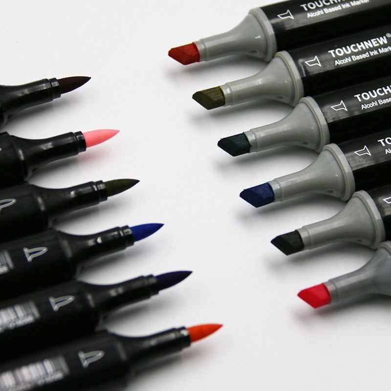 TOUCHNEW 80 Color Dual Tip Alcohol Brush Markers - TTpen