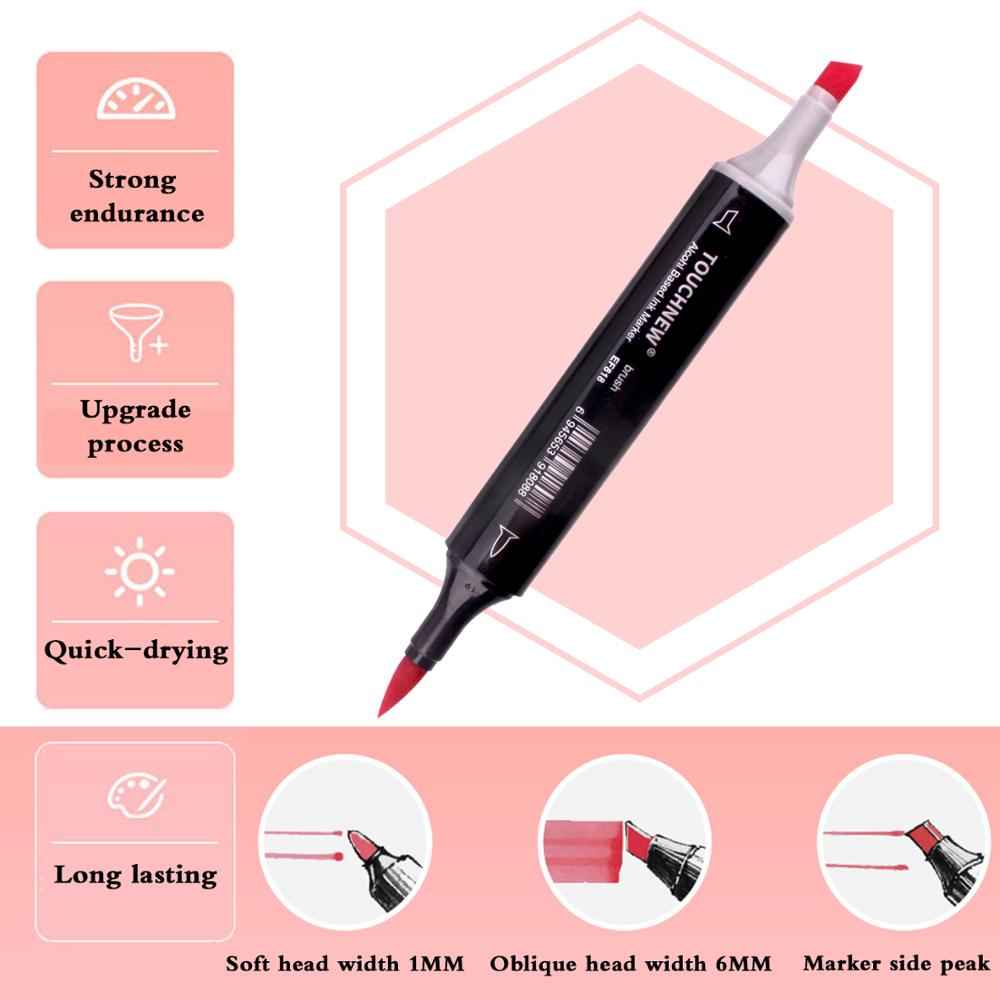TOUCHNEW 40 Color Alcohol Twin Markers Brush Tip - TTpen