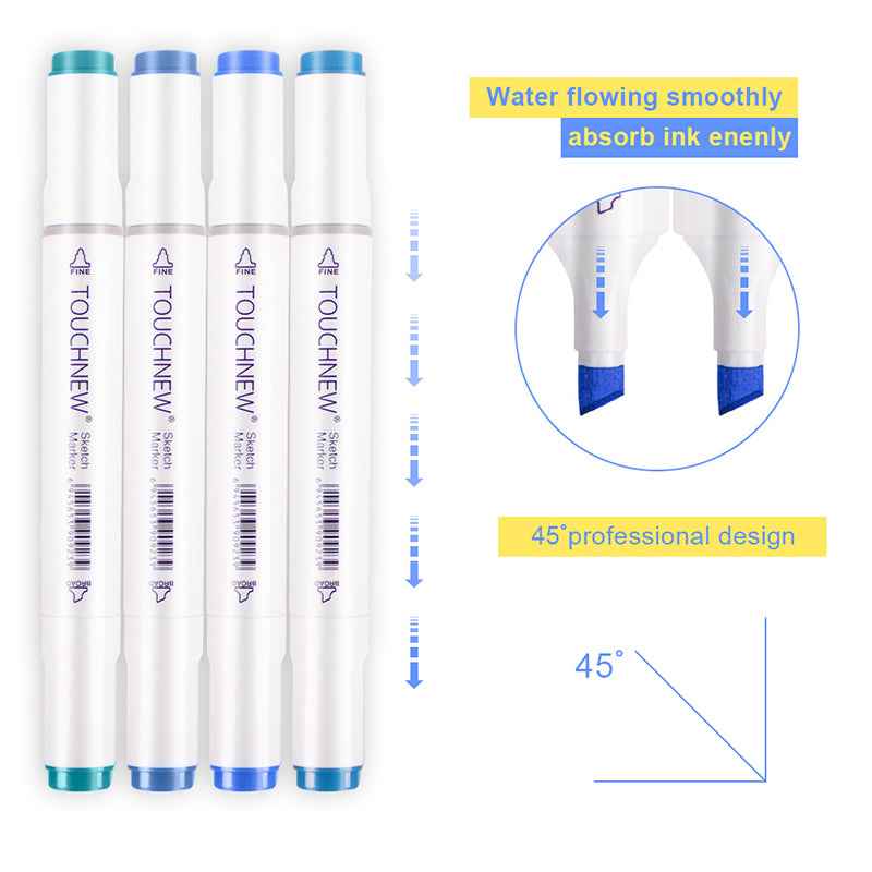 TOUCHNEW Sketch Markers 36 Color Animation Set for Adult Art Drawing Sketching - TTpen