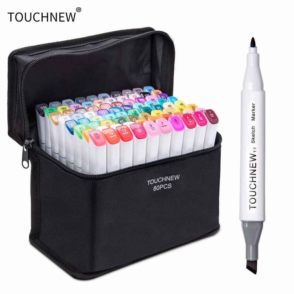 TOUCHNEW T7 80 Colors Alcohol Based Sketch Art Markers Manga Animation - TTpen