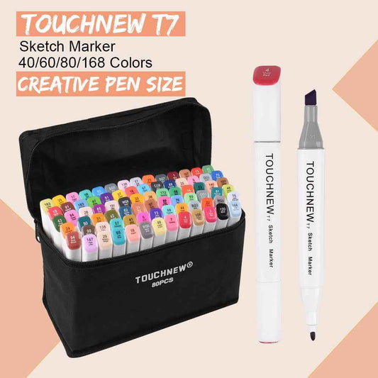 TOUCHNEW T7 80 Colors Alcohol Based Sketch Art Markers Manga Animation - TTpen