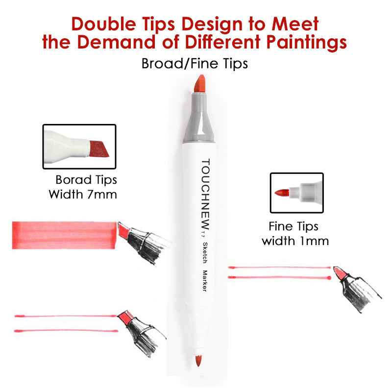 TOUCHNEW T7 80 Colors Alcohol Based Sketch Art Markers Manga Animation - TTpen