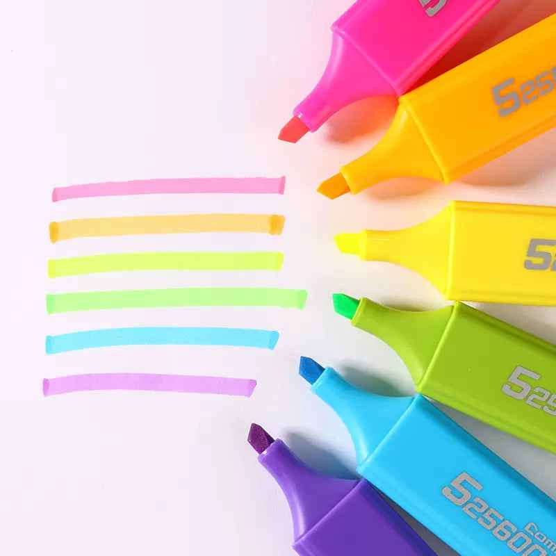 Comix HP908 10PCS Highlighters,1-5mm Chisel Tip,6 Colors - TTpen