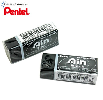 Pentel Hi-Polymer Ain Eraser Black Plastic Standard 5 Pack