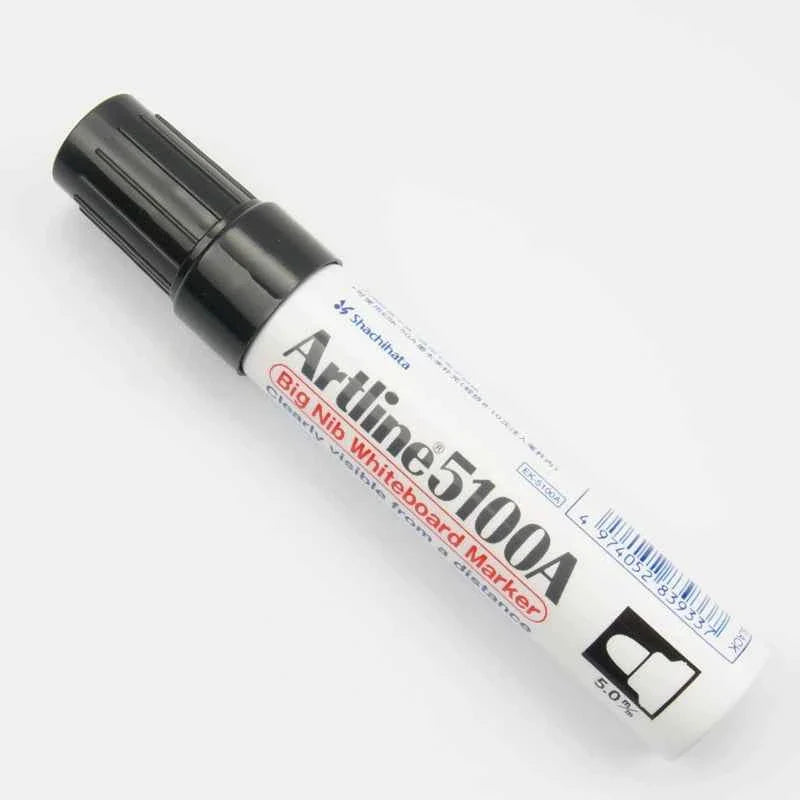 Artline 5100A Big Nib Whiteboard Markers - 5.0mm Bullet Tip - 4 Pack