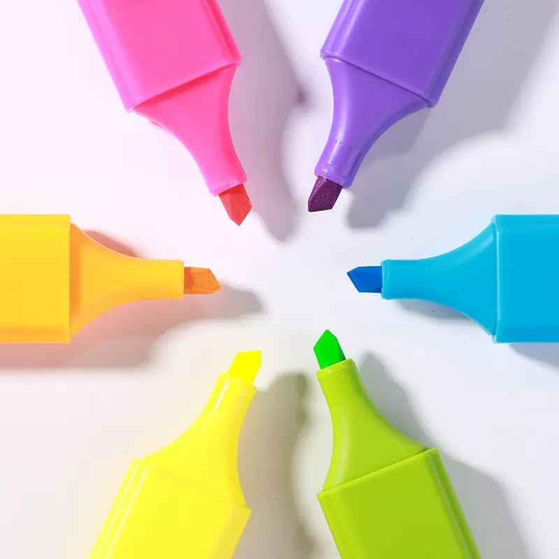 Comix HP908 10PCS Highlighters,1-5mm Chisel Tip,6 Colors - TTpen