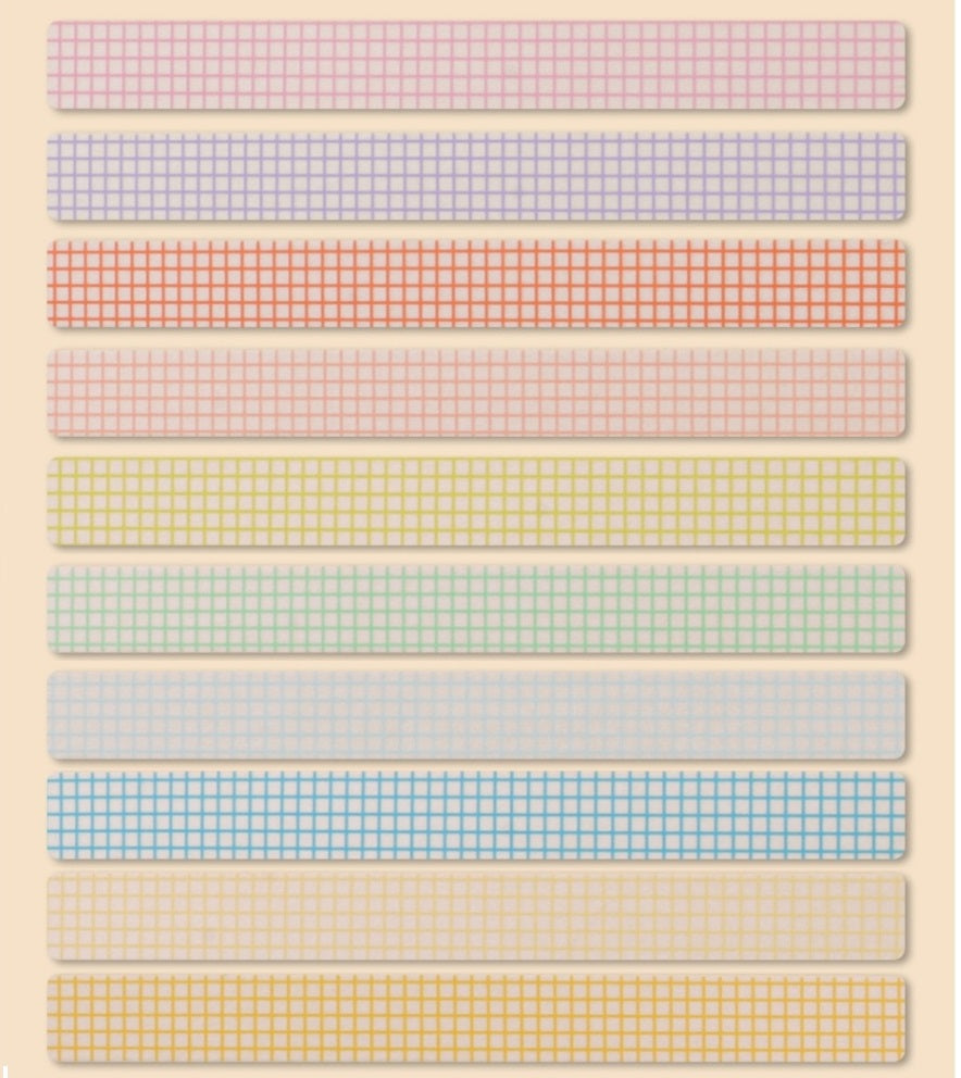 15mm Grid Washi Tape – 10m Per Roll 10 Pack