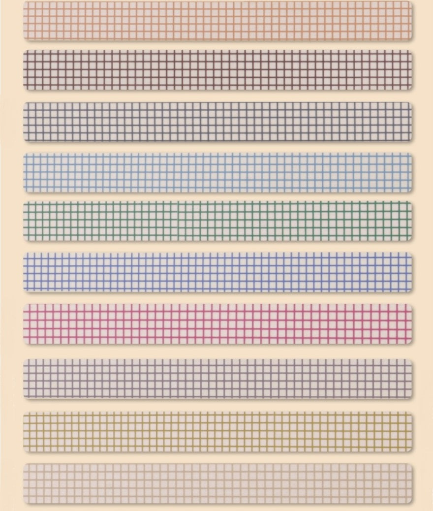 15mm Grid Washi Tape – 10m Per Roll 10 Pack